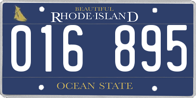 RI license plate 016895