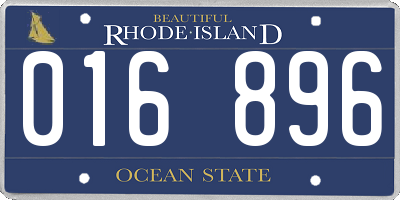 RI license plate 016896