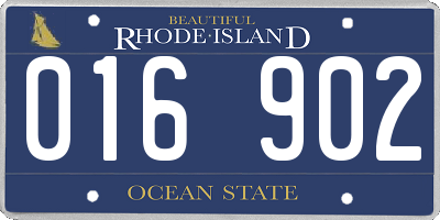 RI license plate 016902