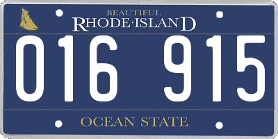 RI license plate 016915