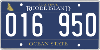 RI license plate 016950