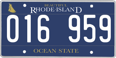 RI license plate 016959