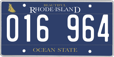 RI license plate 016964