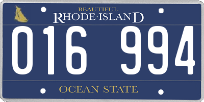 RI license plate 016994