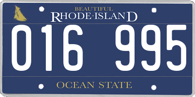 RI license plate 016995