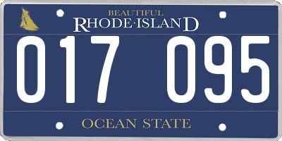 RI license plate 017095