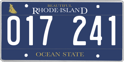 RI license plate 017241