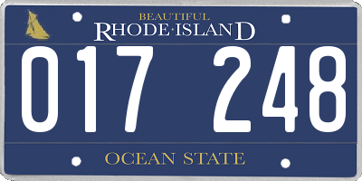 RI license plate 017248