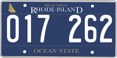 RI license plate 017262