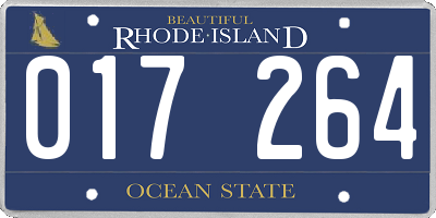 RI license plate 017264