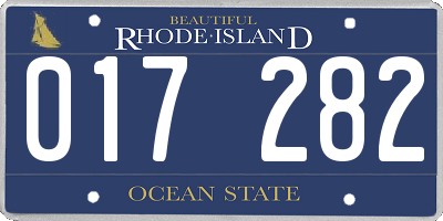 RI license plate 017282