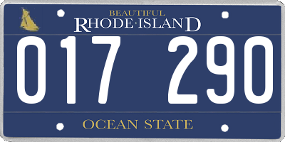 RI license plate 017290