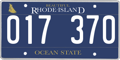 RI license plate 017370