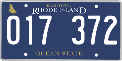 RI license plate 017372