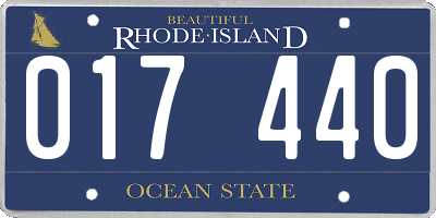 RI license plate 017440