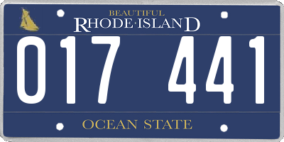 RI license plate 017441
