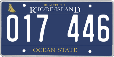 RI license plate 017446