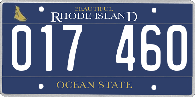 RI license plate 017460