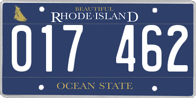 RI license plate 017462