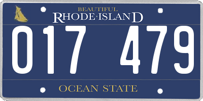 RI license plate 017479