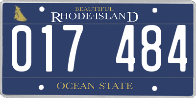RI license plate 017484