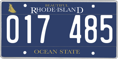 RI license plate 017485