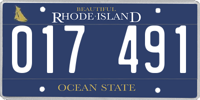 RI license plate 017491