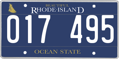 RI license plate 017495