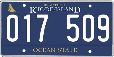 RI license plate 017509