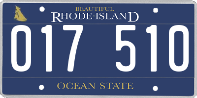 RI license plate 017510