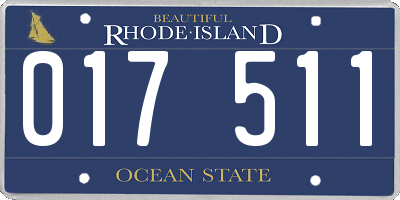 RI license plate 017511