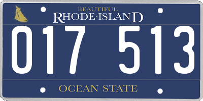 RI license plate 017513