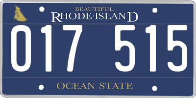 RI license plate 017515