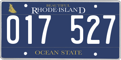 RI license plate 017527