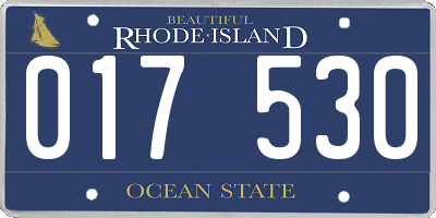 RI license plate 017530