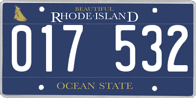 RI license plate 017532