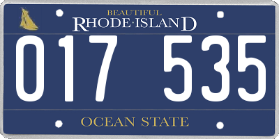 RI license plate 017535