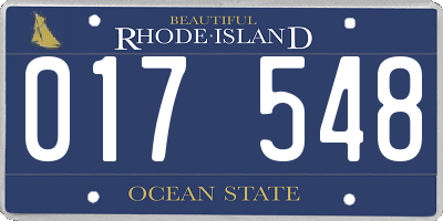 RI license plate 017548