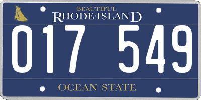 RI license plate 017549