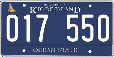 RI license plate 017550