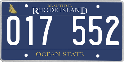 RI license plate 017552