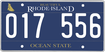 RI license plate 017556