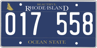 RI license plate 017558