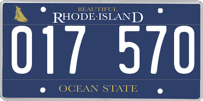 RI license plate 017570