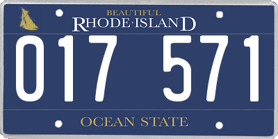 RI license plate 017571