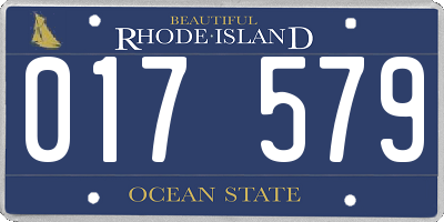 RI license plate 017579