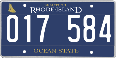 RI license plate 017584