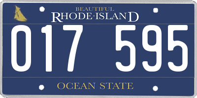 RI license plate 017595