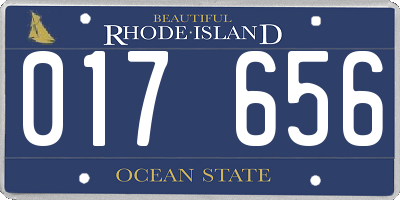 RI license plate 017656