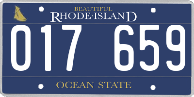 RI license plate 017659